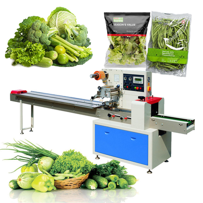 Horizontal Flow Packing Machine Assembly Line Packaging Vegetables Fruit Bread