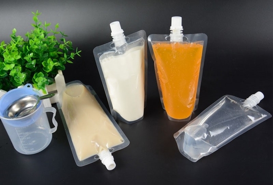 Premade Spout Bag Juice Milk Jelly Liquid Packaging Stand Up Pouch