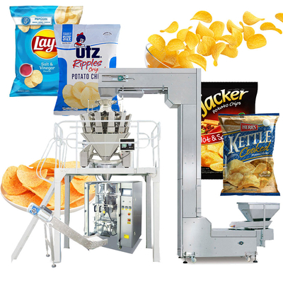 Potato Chips Granule Vertical Packing Machine Bags Film Pouch 880kg ZCHONE