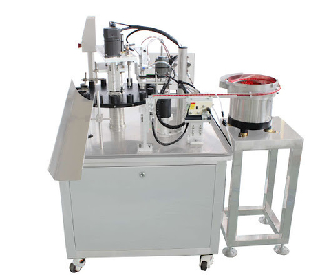 Desktop turntable spout bag filling and capping machine
