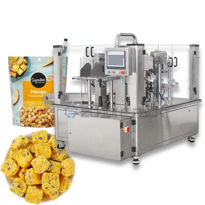High-Accuracy Automatic Freeze-Dried Fruit Machine Labeling, Sealing, Filling Functions, Vacuum-Sealed Plastic Bags/Pouches