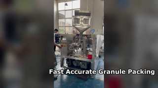 Macchina confezionatrice rotativa per buste prefabbricate con pesatrice a 4 teste